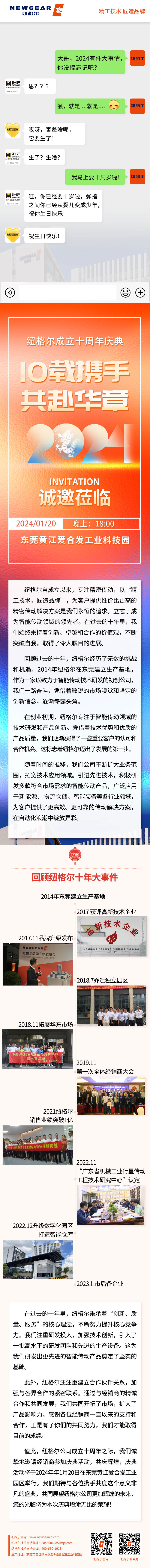 「叮咚」紐格爾邀請(qǐng)您參加十周年慶典，1月20日不見不散！